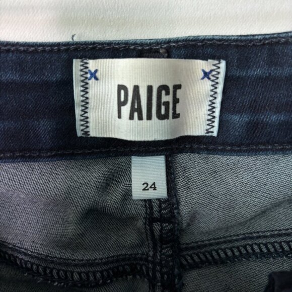 Paige Women's Verdigo Ankle Kaiya Dark Wash Skinny Jeans Size 24 - Picture 5 of 10